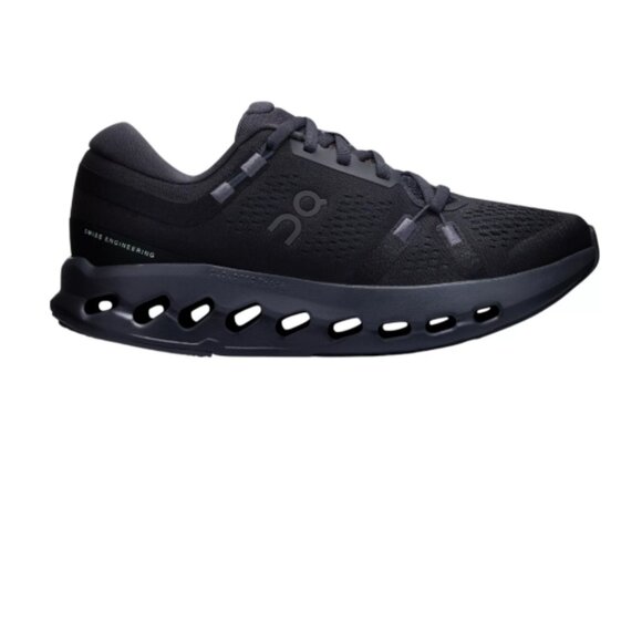 On Women's Cloudsurfer 2 Running Shoes Color: Black/Black